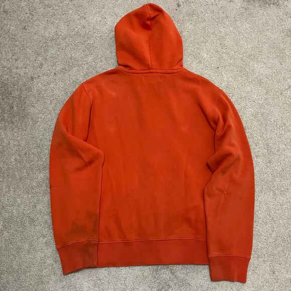 Polo Ralph Lauren Orange Full Zip Heavy Hoodie Sweatshirt Large - Picture 3 of 8